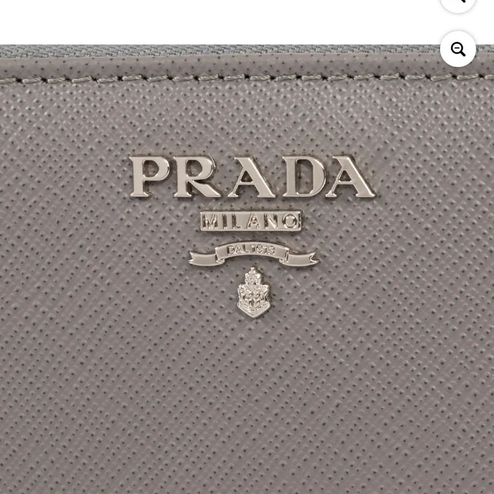 Prada Gray Textured Wallet - Picture 12 of 15